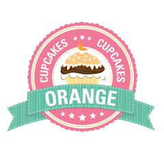 Sweet Button: Orange Cupcake