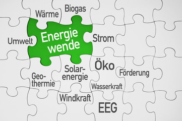 Puzzle mit Energiewende