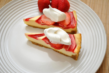 Yummy Cheesecake with Berries and Cream