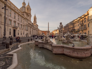Fototapeta na wymiar Roma, piazza Navona, (veduta)