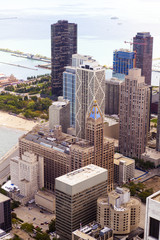 Fototapeta na wymiar Chicago Lake Shore Drive Widok z lotu ptaka