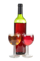 Wineglasses drink bottle