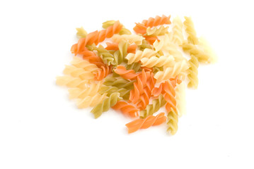 pasta colored jo white background
