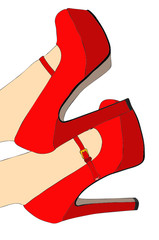 Eleganti scarpe rosse