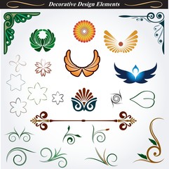 Collection of decorative design elements 13