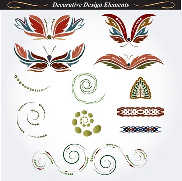 Collection of decorative design elements 12