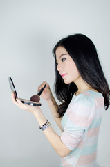 Naklejka premium Asian woman make up