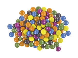 Bite size colorful chocolate pieces