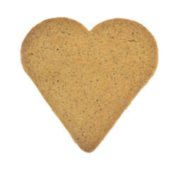 Heart shaped ginger snap cookie