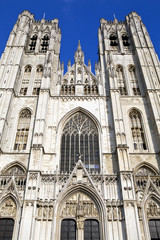 Fototapeta premium St. Michael and St. Gudula Cathedral in Brussels