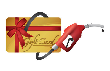 gift card with a gas pump nozzle