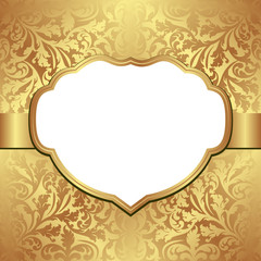 golden background with  transparent space insert