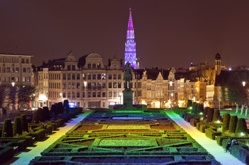Vue du Mont des Arts à Bruxelles