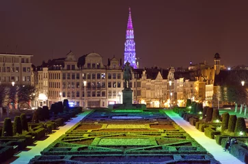 Crédence de cuisine en verre imprimé Bruxelles Vue du Mont des Arts à Bruxelles
