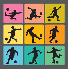 Soccer Boy Silhouettes 1