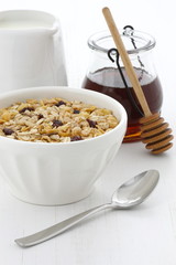 Delicious and healthy muesli cereal