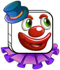 A clown's face
