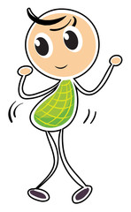 A sketch of a dancing lady