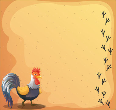 A stationery with a rooster