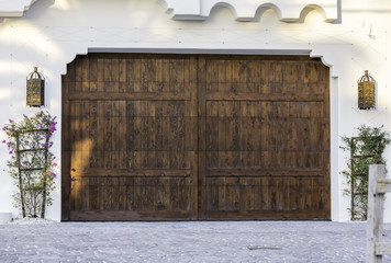 Typical wooden garage in South Florida