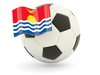 Obraz premium Football with flag of kiribati