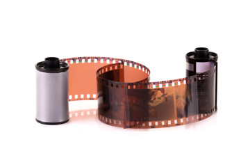 Fototapeta na wymiar Bliska obraz starego ujemnego 35 mm taśmy filmowej