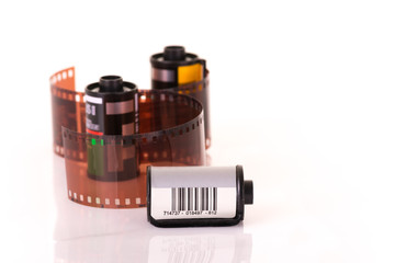 isolated roles of 35 mm negative film