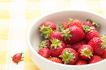 strawberries in a bowl