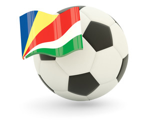 Fototapeta premium Football with flag of seychelles