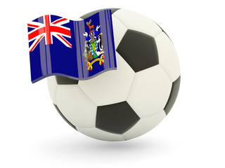 Obraz premium Football with flag of south georgia and the south sandwich islan