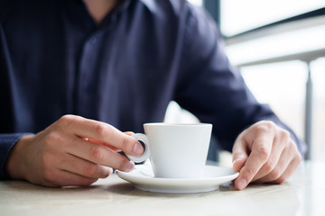 businessman drinking coffee