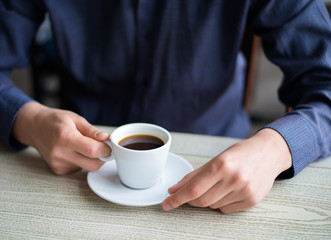 businessman drinking coffee