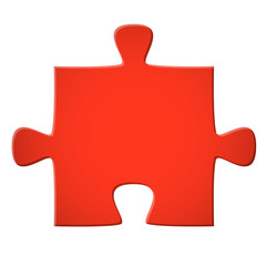 Obraz premium Puzzleteil rot