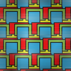 Muster RGB Rechtecke mit Metalleffek