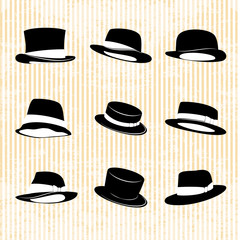 Vector Collection of Vintage Hats - 51323169
