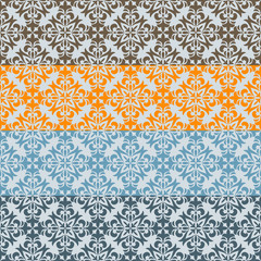 Vector seamless floral  borders