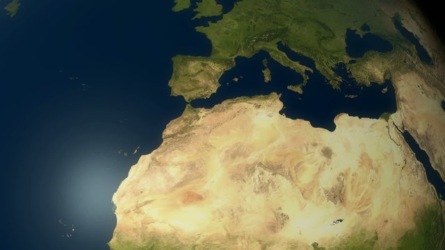 Zoom to Europe with high detailed NASA images for the earth.