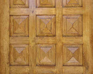 pyramidal shaped  wooden door detail