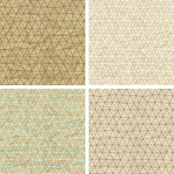 Seamless lace patterns on old paper texture.