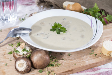 Portion of Mushroom Soup