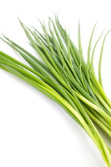 Fototapeta premium beautiful spring onions on a white background