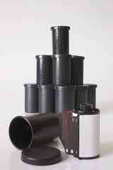 Film roll and containers