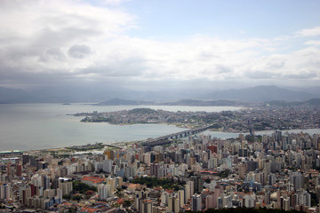 Fototapeta na wymiar Widok z lotu ptaka Florianópolis, SC Brazylii