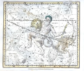 Fototapeta premium Astronomical chart vintage