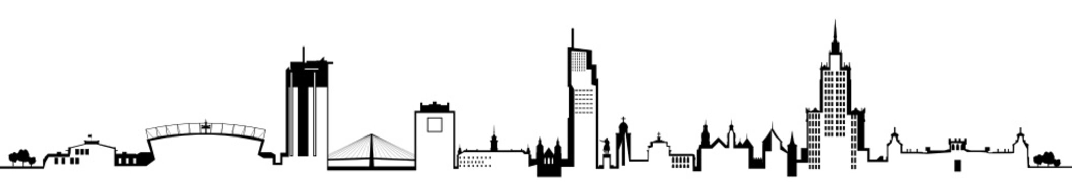 Fototapeta Skyline Warszawa
