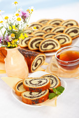 Poppy seed roll breakfast