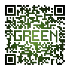 Rideaux velours Pixels QR code : vert