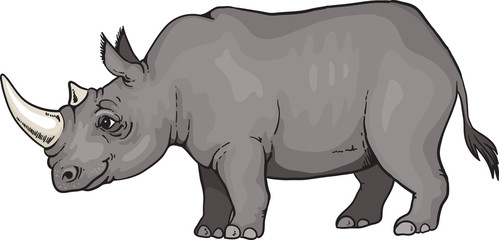 A cartoon rhino from Africa
