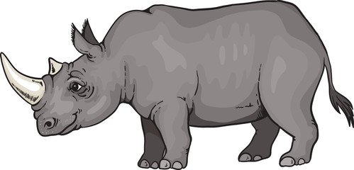 A cartoon rhino from Africa © lindybug