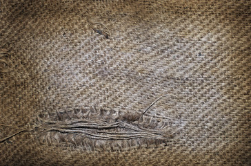 High detailed texture of a burlap material